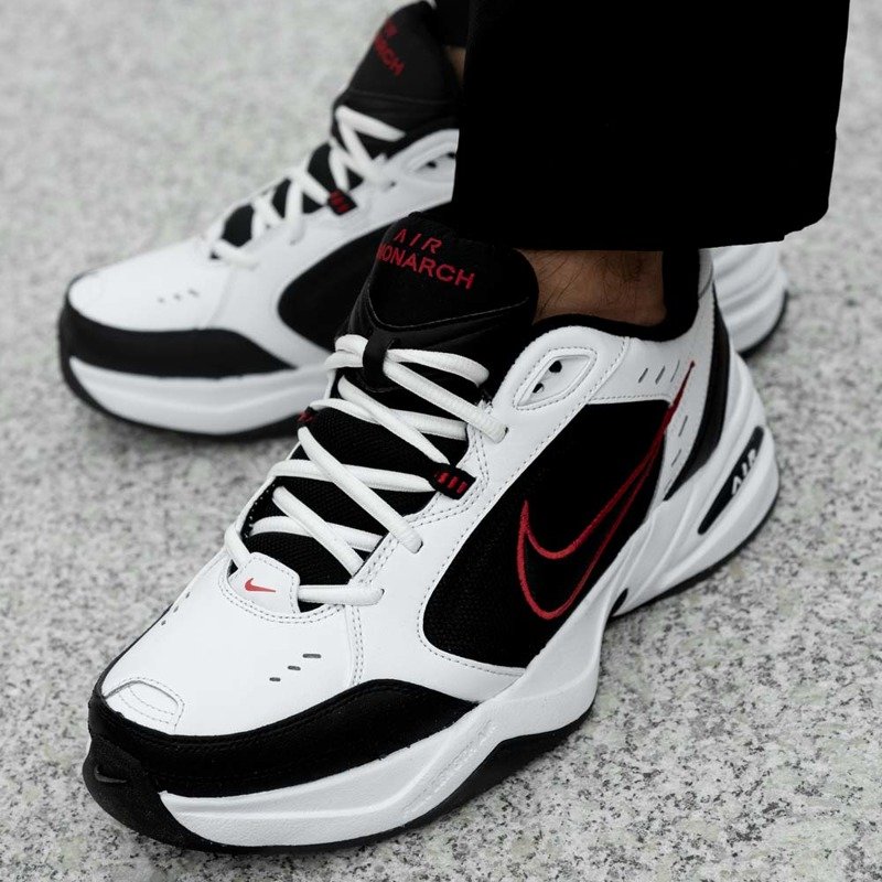 nike air monarch red and black