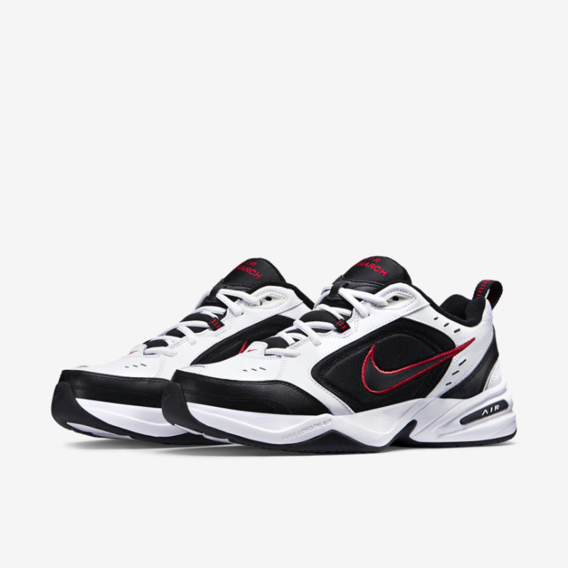 nike air monarch iv black red