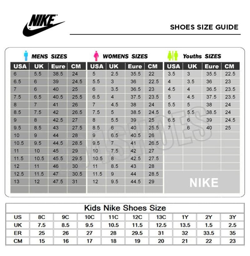Nike Uk Size Chart