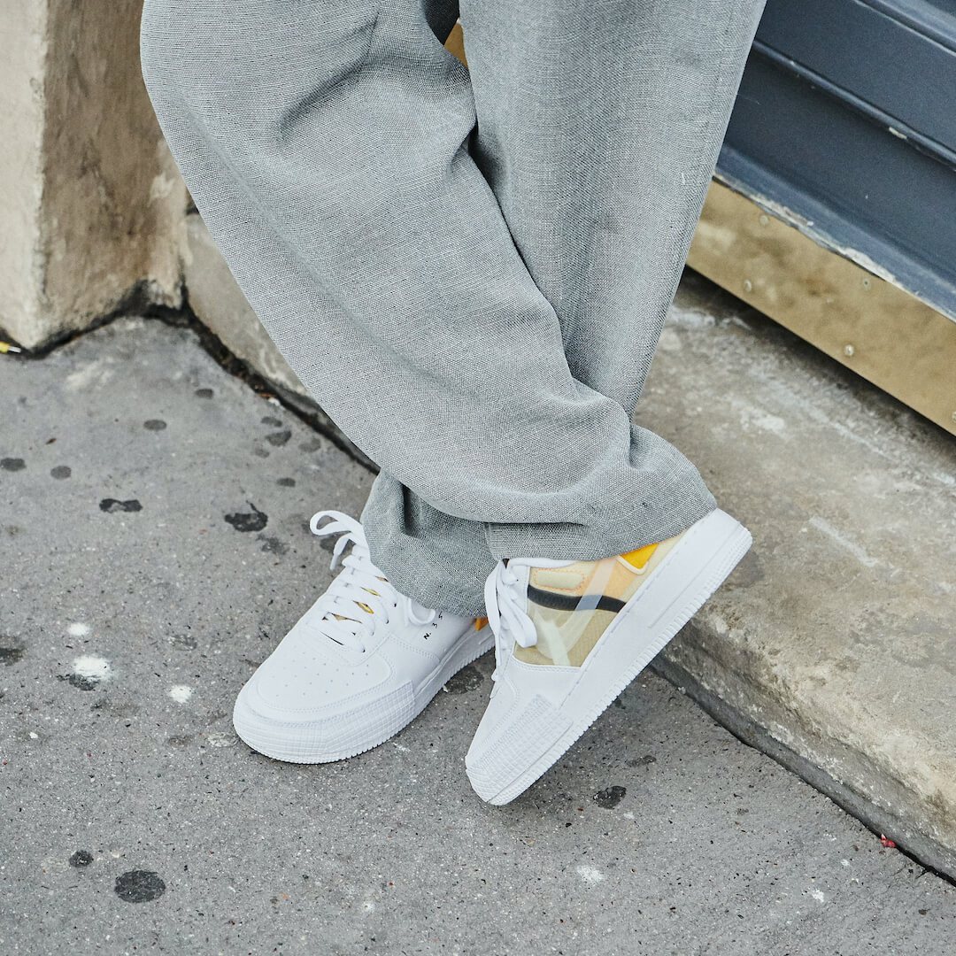 air force 1 drop type white gold yellow