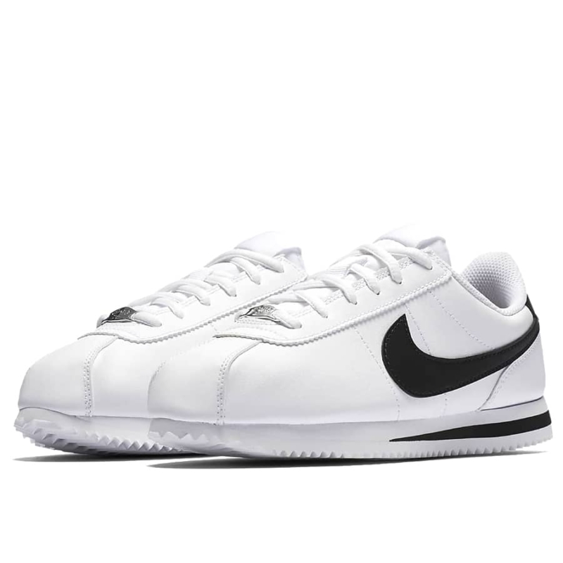 nike cortez white black swoosh