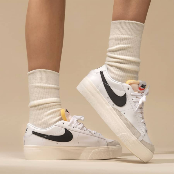 Nike Blazer Low Platform - White/Black - Sneakerholic Vietnam