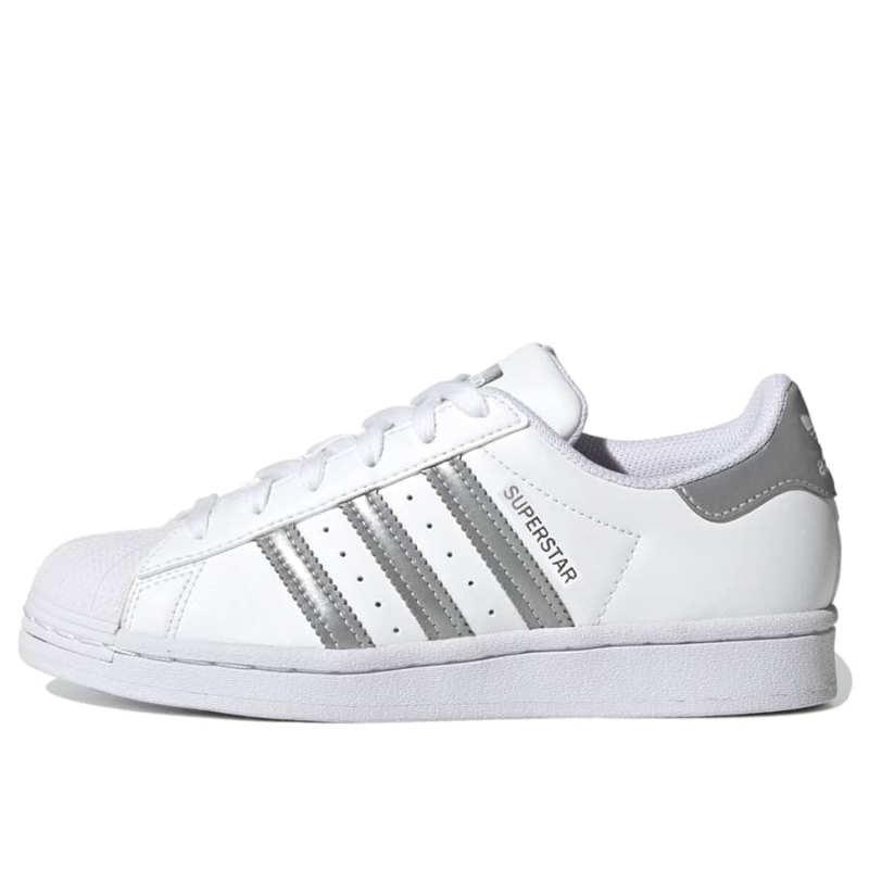 superstar blanc metallic silver