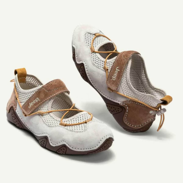 Jeep Mary Jane Sandals Outdoor – Light Grey Brown - Hình ảnh 5