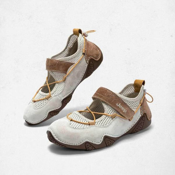 Jeep Mary Jane Sandals Outdoor – Light Grey Brown - Hình ảnh 4