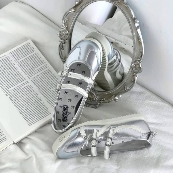 Cat & Sofa Mary Jane - Metallic Silver - Hình ảnh 4