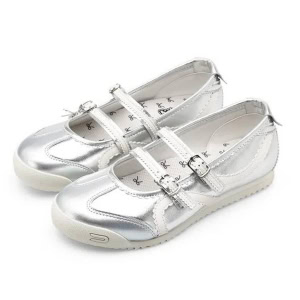 Cat & Sofa Mary Jane - Metallic Silver